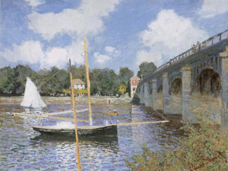 Claude Monet The road bridge at Argenteuil oil painting image